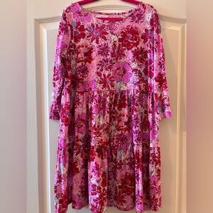 Lilly Pulitzer Pink Floral Gemma Girls Dress